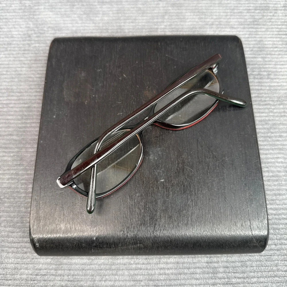 Halston‎ H 58 COL 30 Burgundy Red Oval Eyeglass Frames Made in USA Y2K